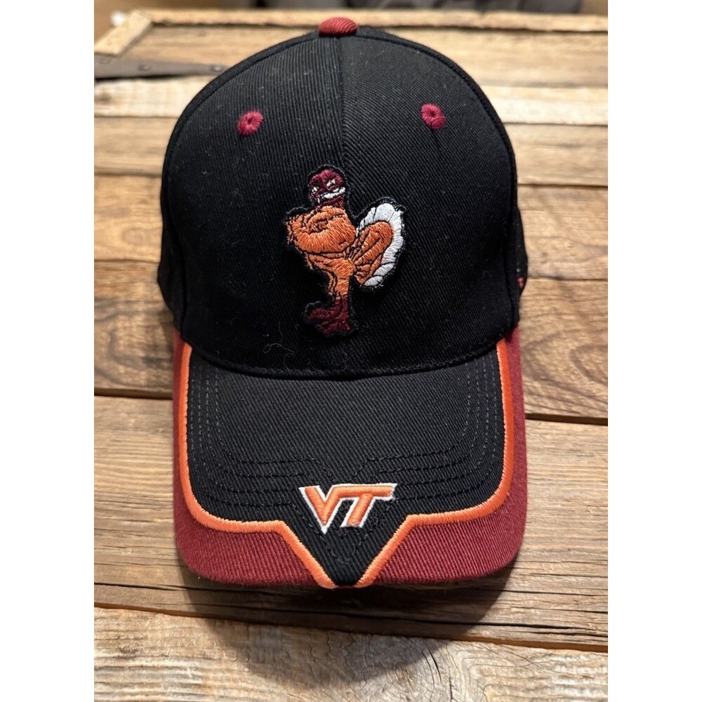 HomeComing Virginia Tech Hokies Adjustable Cap Hat Black Burgundy Orange